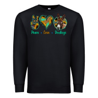 Black Peace Love Donkeys Premium Sweatshirt - Jasminsmagicworld