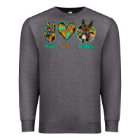 Charcoal Heather Peace Love Donkeys Premium Sweatshirt - Jasminsmagicworld