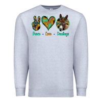 Heather Grey Peace Love Donkeys Premium Sweatshirt - Jasminsmagicworld
