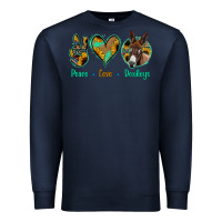 Navy Peace Love Donkeys Premium Sweatshirt - Jasminsmagicworld