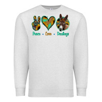 Oatmeal Heather Peace Love Donkeys Premium Sweatshirt - Jasminsmagicworld