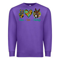 Purple Peace Love Donkeys Premium Sweatshirt - Jasminsmagicworld