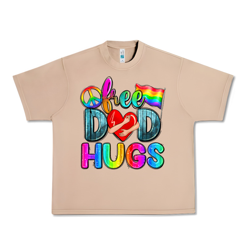 Free Dad Hugs Urban Heavy Tee by Zillion Design Studio | Teevron