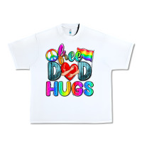 White free dad hugs Urban Heavy Tee - Zillion Design Studio