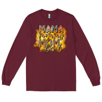 Burgundy mama mommy mom bruh Long Sleeve Tee - RacoonDesign