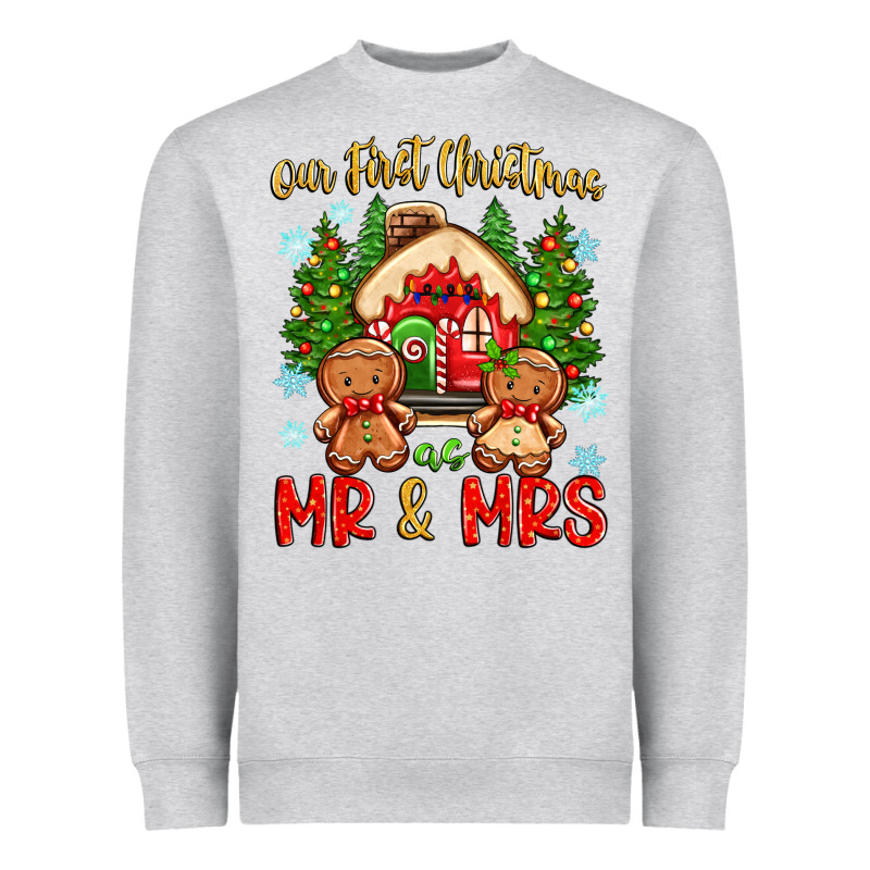 Our First Christmas As Mr And Mrs Heavyweight Sweatshirt by Zillion Design Studio | Teevron