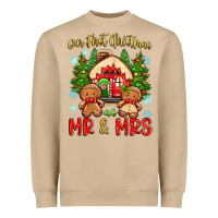 Mushroom our first christmas as mr and mrs Heavyweight Sweatshirt - Zillion Design Studio