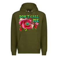 Army Green dont call me with pink phone and letters Premium Hoodie - AdoDesignShop