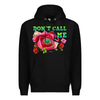 Black dont call me with pink phone and letters Premium Hoodie - AdoDesignShop