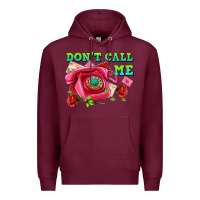 Burgundy dont call me with pink phone and letters Premium Hoodie - AdoDesignShop