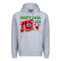Heather Grey dont call me with pink phone and letters Premium Hoodie - AdoDesignShop