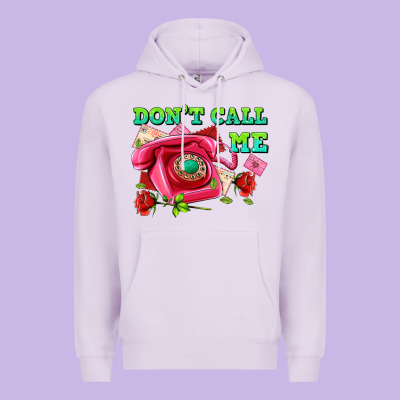 Dont Call Me With Pink Phone And Letters Premium Hoodie Designed By Adodesignshop