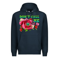 Navy dont call me with pink phone and letters Premium Hoodie - AdoDesignShop