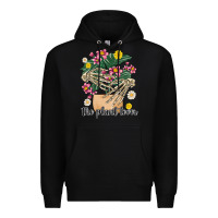 Black the plant lover Premium Hoodie - MaliasSmallBusiness