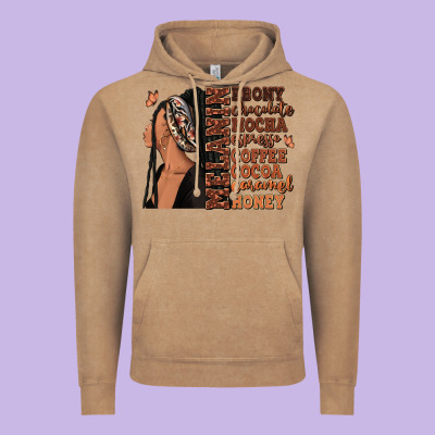 Vintage Hoodie Melanin many shades of brown afro woman