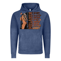 Vintage Denim Melanin many shades of brown afro woman Vintage Hoodie - RanaPortraitStore