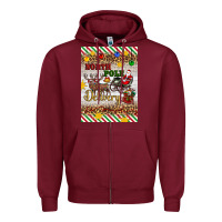 Burgundy christmas north pole delivery Zipper Hoodie - Artiststas