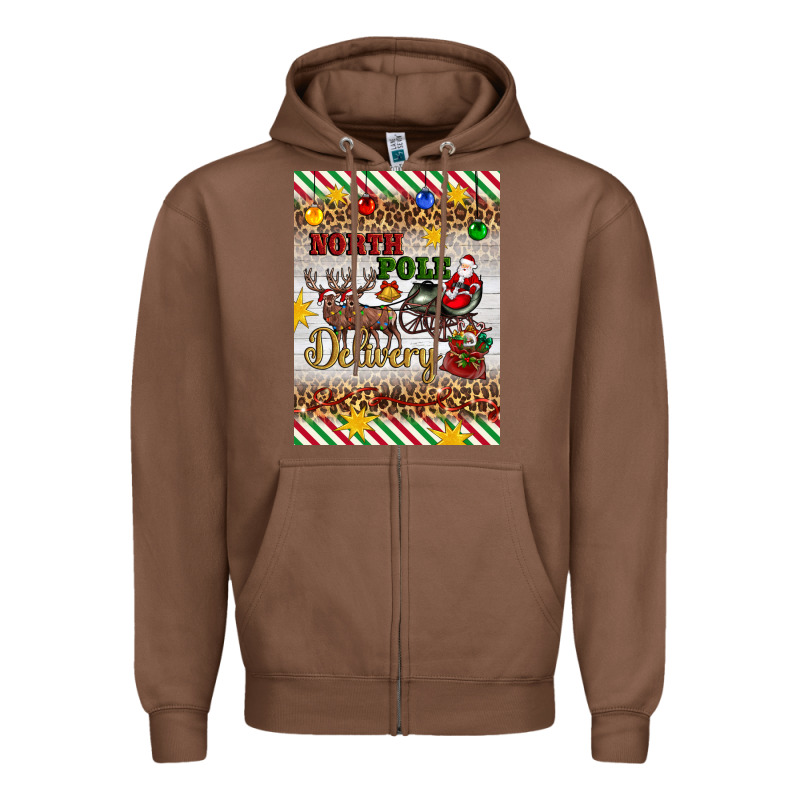 Christmas North Pole Delivery Zipper Hoodie by Artiststas | Teevron