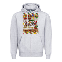 Heather Grey christmas north pole delivery Zipper Hoodie - Artiststas