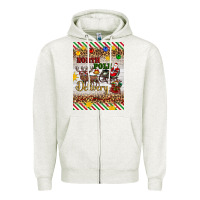 Oatmeal Heather christmas north pole delivery Zipper Hoodie - Artiststas