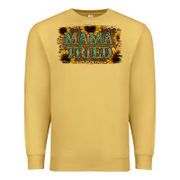 Antique Gold Sunflower Leopard Mama Tried Premium Sweatshirt - Jasminsmagicworld