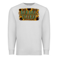 Dove Grey Sunflower Leopard Mama Tried Premium Sweatshirt - Jasminsmagicworld