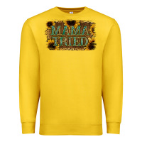 Sunflower Leopard Mama Tried Premium Sweatshirt | Teevron