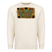 Sandshell Sunflower Leopard Mama Tried Premium Sweatshirt - Jasminsmagicworld