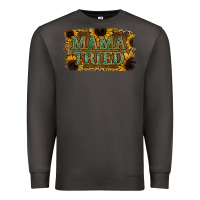 Smoke Sunflower Leopard Mama Tried Premium Sweatshirt - Jasminsmagicworld