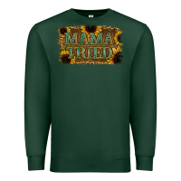 Sports Green Sunflower Leopard Mama Tried Premium Sweatshirt - Jasminsmagicworld