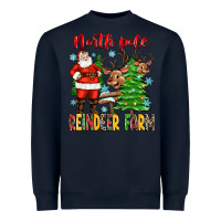 Navy north pole reindeer farm Heavyweight Sweatshirt - Zillion Design Studio