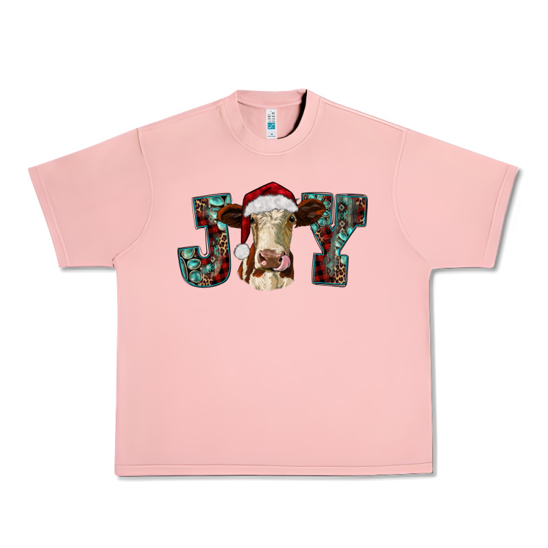Christmas Joy With Heifer Cow Urban Heavy Tee by RanaPortraitStore | Teevron