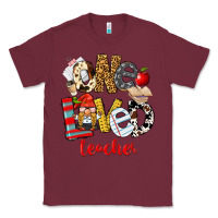 Burgundy One Loved Teacher Classic Tee - FaDigitalArtStudio