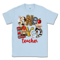 Dusty Blue One Loved Teacher Classic Tee - FaDigitalArtStudio