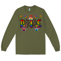 Army Green pride gnome Long Sleeve Tee - CowhideDigitalArt