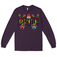 Plum pride gnome Long Sleeve Tee - CowhideDigitalArt
