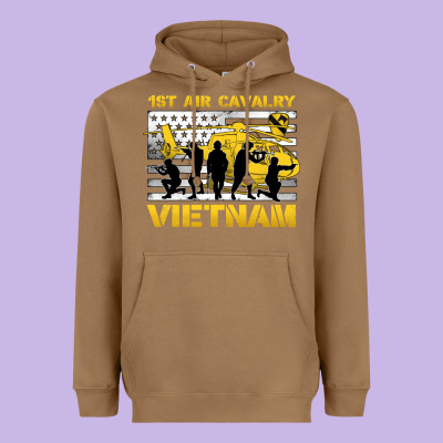 1st Air Cavalry Vietnam Veteran Heavyweight Hoodie Designed By Jasminsmagicworld