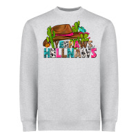 Heather Grey yeehaws and hellnaws Heavyweight Sweatshirt - texasbilliewilder