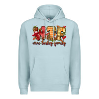 Blue Mist funny thanksgiving wine turkey family Premium Hoodie - MaliasSmallBusiness