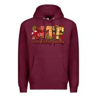 Burgundy funny thanksgiving wine turkey family Premium Hoodie - MaliasSmallBusiness