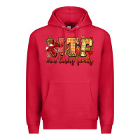 Cardinal funny thanksgiving wine turkey family Premium Hoodie - MaliasSmallBusiness