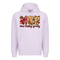 Lilac funny thanksgiving wine turkey family Premium Hoodie - MaliasSmallBusiness