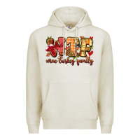 Oatmeal Heather funny thanksgiving wine turkey family Premium Hoodie - MaliasSmallBusiness