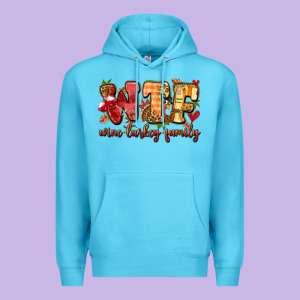 Funny Thanksgiving Wine Turkey Family Premium Hoodie Designed By Maliassmallbusiness