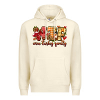 Sandshell funny thanksgiving wine turkey family Premium Hoodie - MaliasSmallBusiness