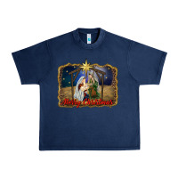 Navy merry christmas holy family Urban Heavy Tee - RanaPortraitStore