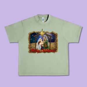 Merry Christmas Holy Family Urban Heavy Tee Designed By Ranaportraitstore