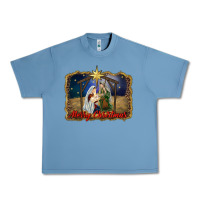 Pebble Blue merry christmas holy family Urban Heavy Tee - RanaPortraitStore