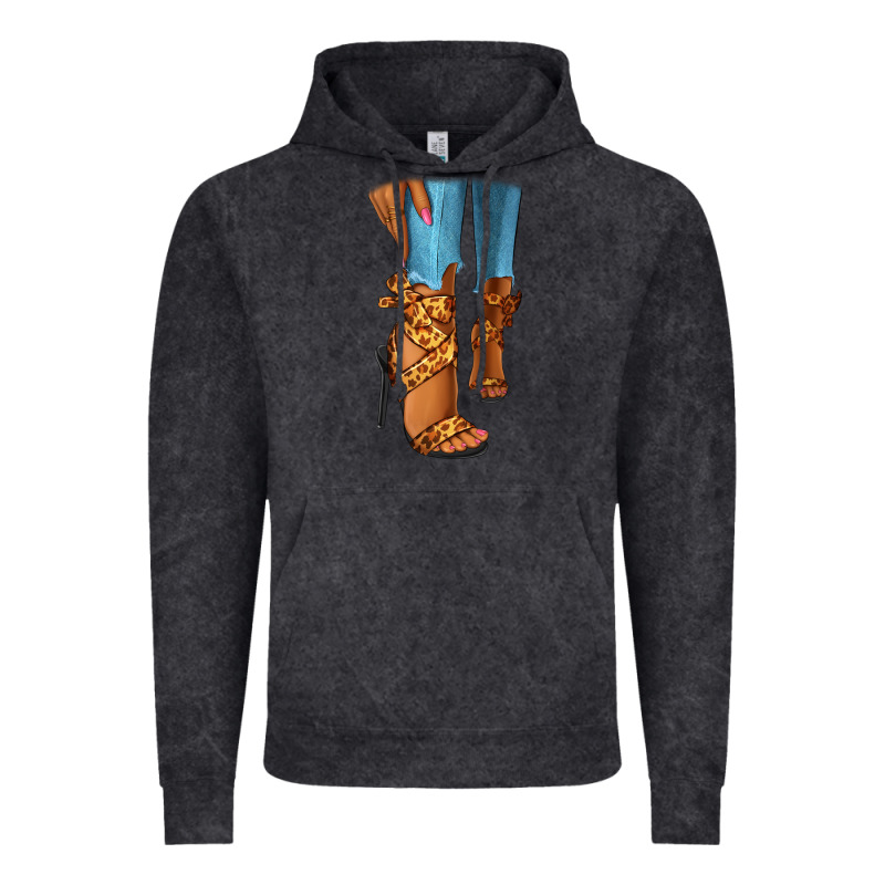 Leopard Heels Black Fashion Girl Vintage Hoodie by RanaPortraitStore | Teevron