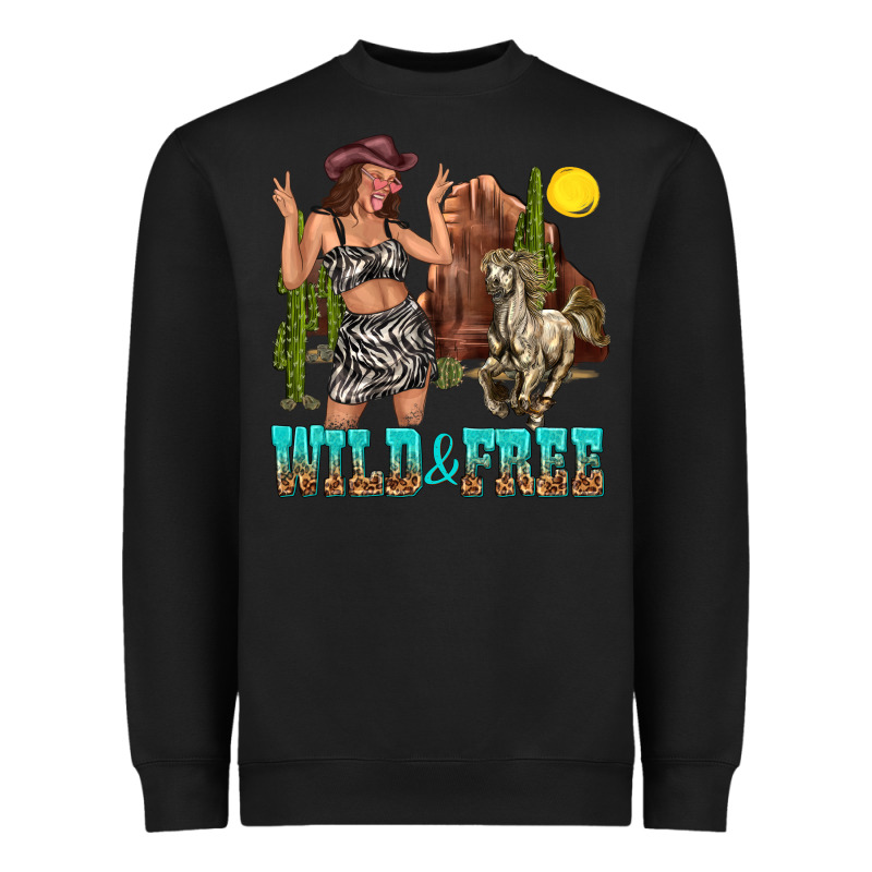 Wild And Free Heavyweight Sweatshirt by texasbilliewilder | Teevron